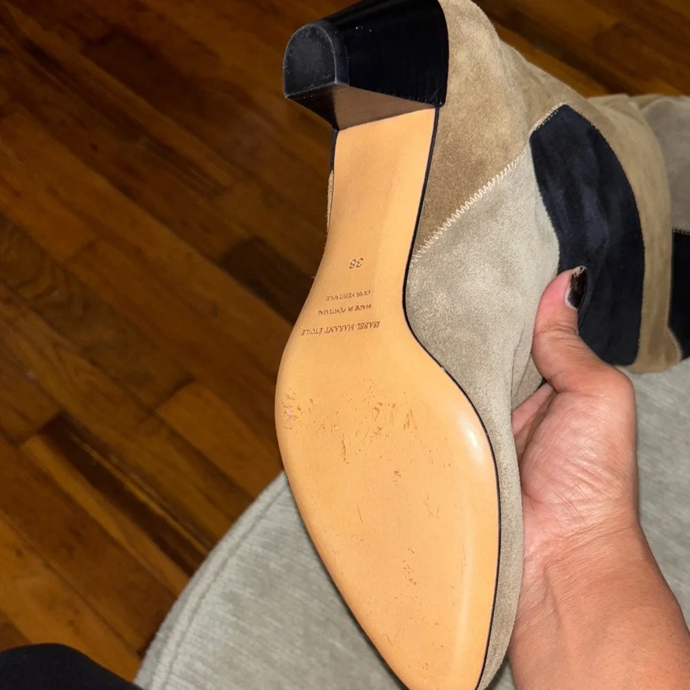 Isabel Marant Black and Tan Heeled Boots - Picture 2 of 5